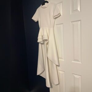 Elegant White Peplum Top